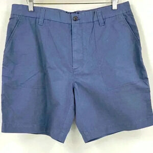 Grayers Bruce Mens Blue Stretch Dobby Trouser Shorts‎ Size 34W NWOT